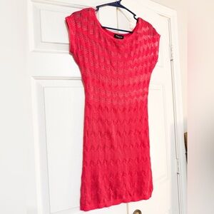 Bebe Red Chevron Mini Dress